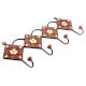 Brown And Yellow Ceramic Floral Tiles Hooks